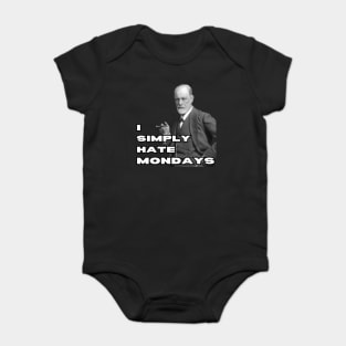 Freud Hates Mondays - Funny Retro Baby Bodysuit